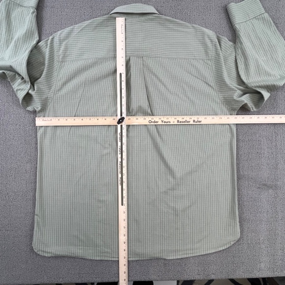 Izod Shirt Adult Extra Large Green Button Up Check Long Sleeve Casual Men - Picture 9 of 12